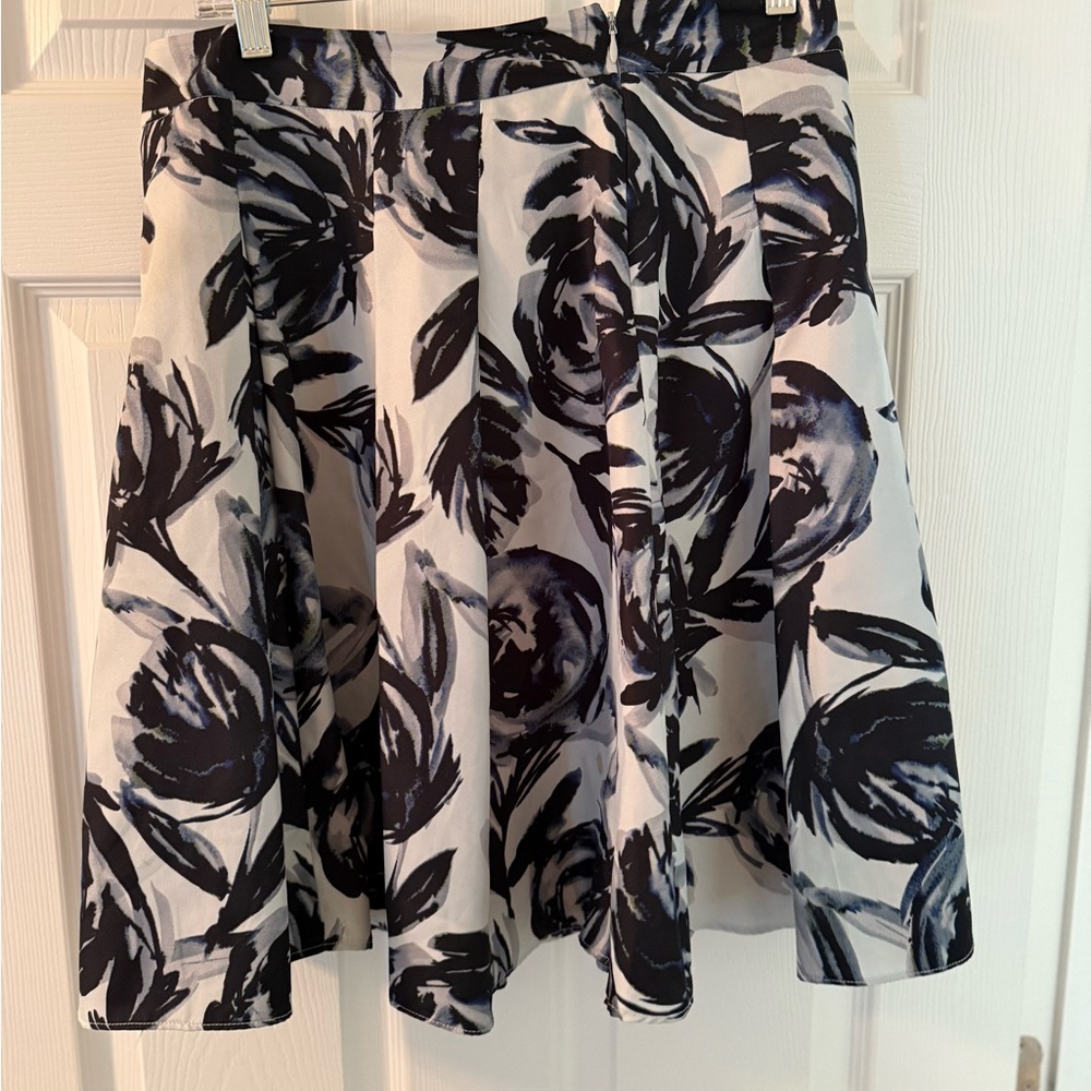 The Limited blue and white floral skirt